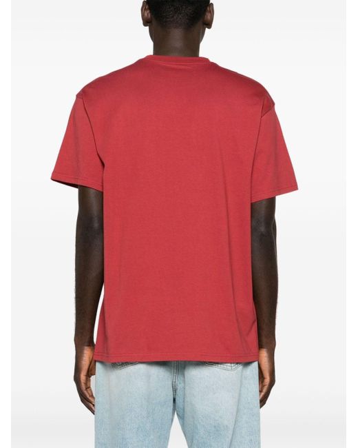 Carhartt Red Amour Logo-print T-shirt for men