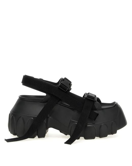 Rick Owens Black Mega Tractor Sandals