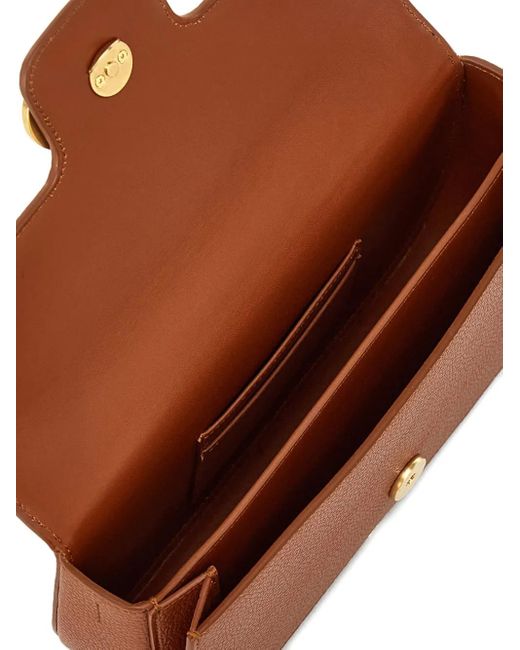 Ferragamo Brown Double Gancini Cross Body Bag