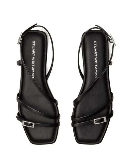Stuart Weitzman Black Georgie Sandals