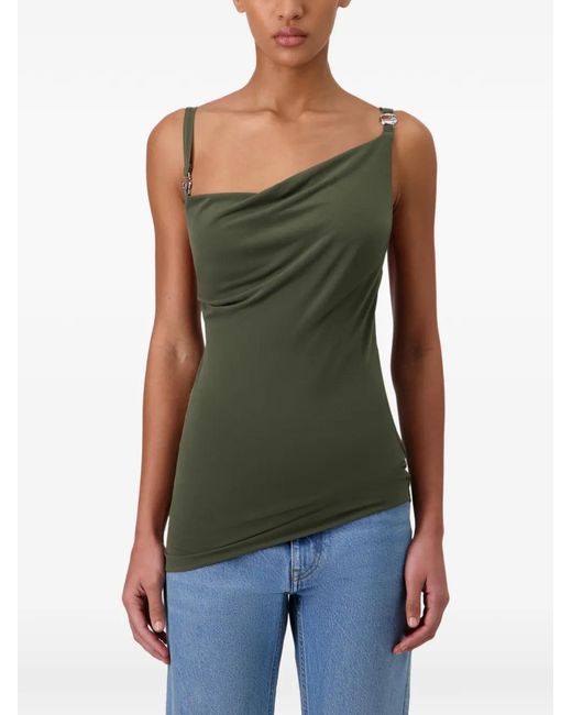 Coperni Green Draped Cowl Neckline Tank Top