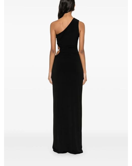Nissa Black Crystal-Embellished Gown