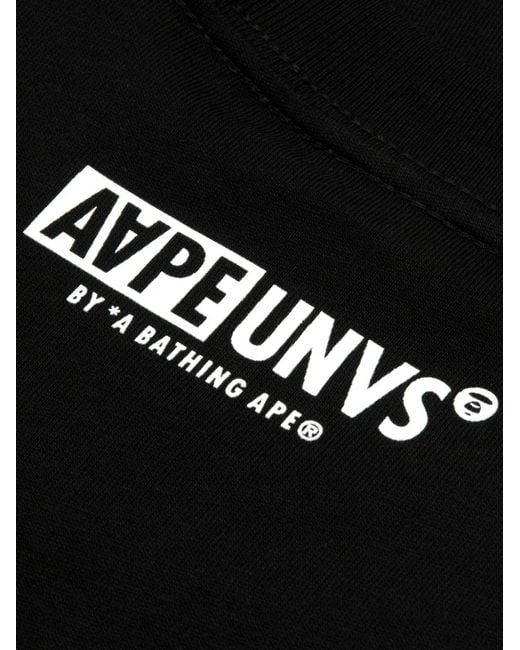 Aape By A Bathing Ape Black Graphic-Print T-Shirt for men
