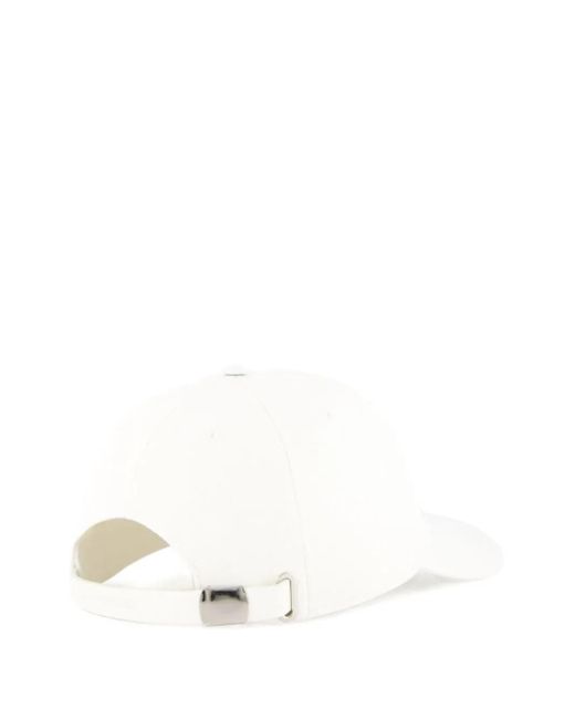McQueen White Logo Print Cap for men