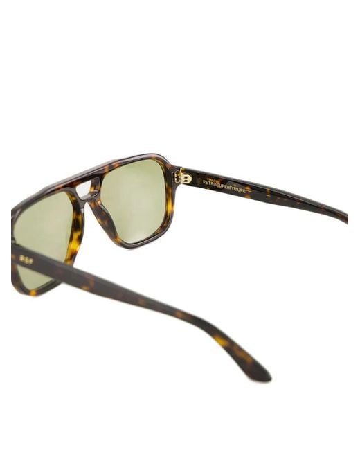 Retrosuperfuture Natural Tortoiseshell Geometric Sunglasses