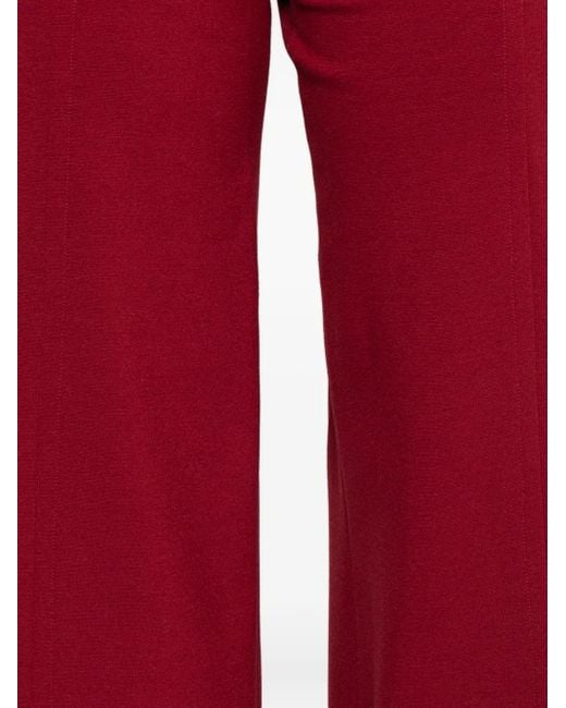 Liviana Conti Red Central-Seam Trousers