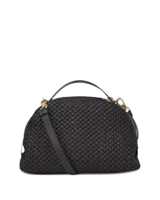 Borbonese Black Small Bowler Shoulder Bag