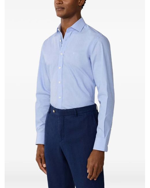 Hackett Blue Tailored Multi-Trim Shirt for men
