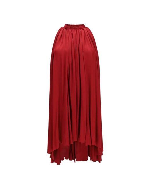 Sa Su Phi Red Aria Draped Midi Dress