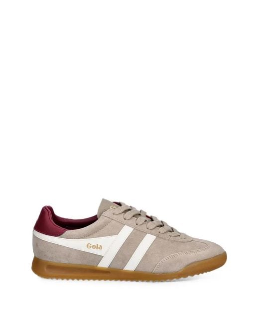 Gola Brown Torpedo Logo-Print Panelled Sneakers