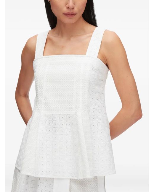 3.1 Phillip Lim White Square-Neck Top