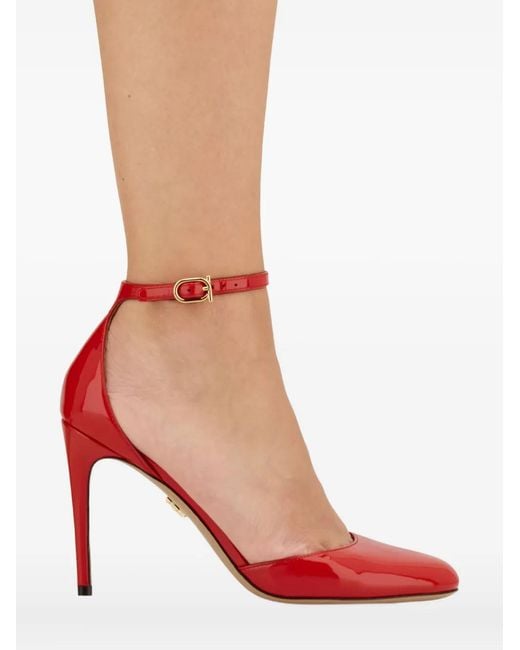 Ferragamo Red 90Mm Patent-Leather Pumps