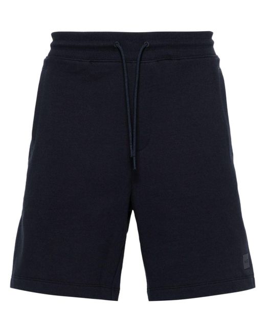 Pantalones cortos de deporte con aplique del logo HUGO de hombre de color Blue