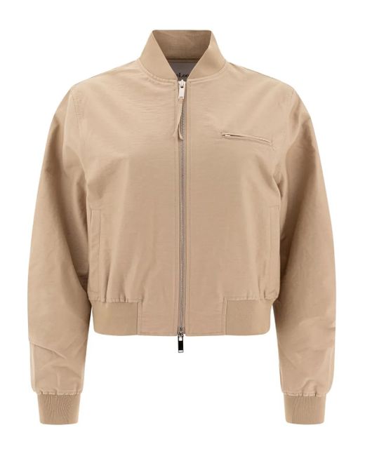 The Loom Natural Zip-Front Bomber Jacket