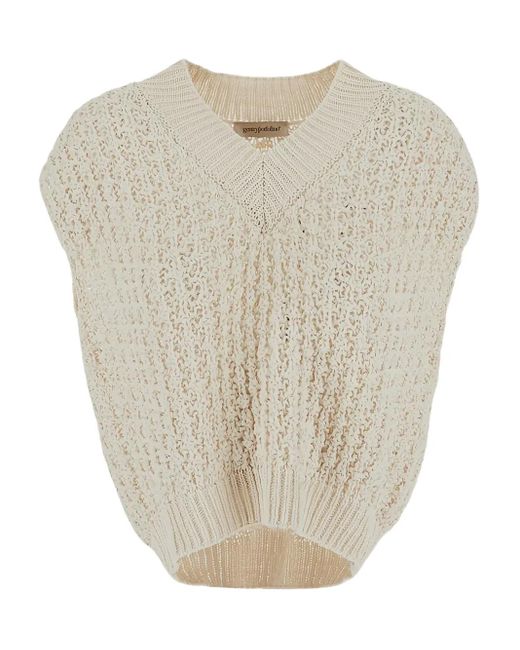 Gentry Portofino White Sleeveless Knitted Vest