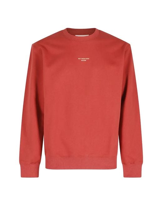 Drole de Monsieur Red Logo-Print Sweatshirt for men