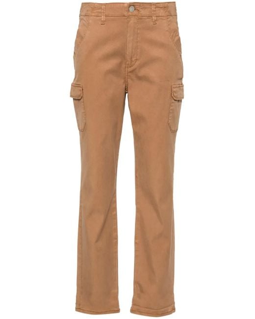 PAIGE Brown Drew Straight Cargo Trousers
