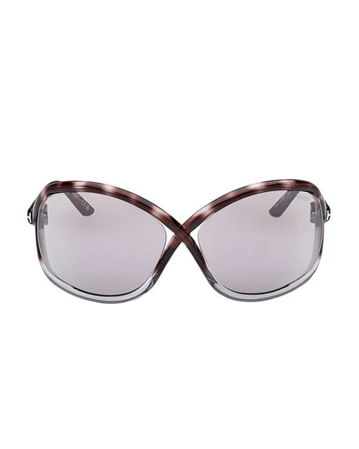 Tom Ford ジオメトリックフレーム サングラス Brown