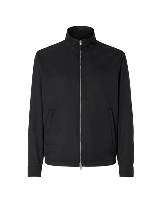 Zegna Black Microfiber Motorin 100Cc Blouson for men