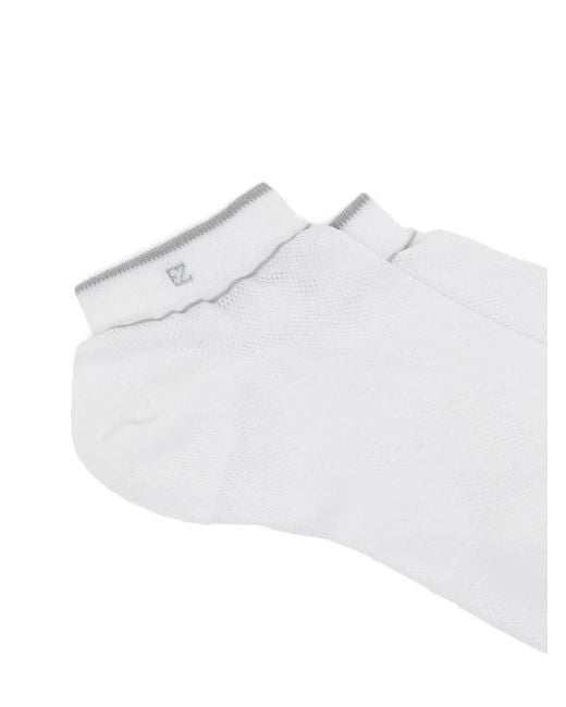 Zegna White Rete Socks for men