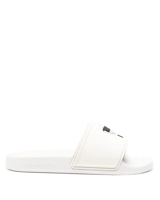 Karl Lagerfeld White Logo Slides