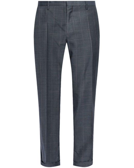 Paul Smith Blue Check-pattern Tailored Trousers for men