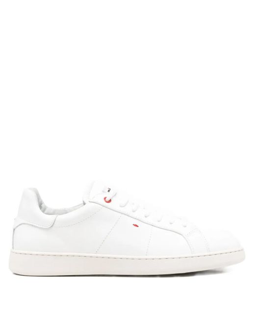 Kiton White Leather Sneakers for men