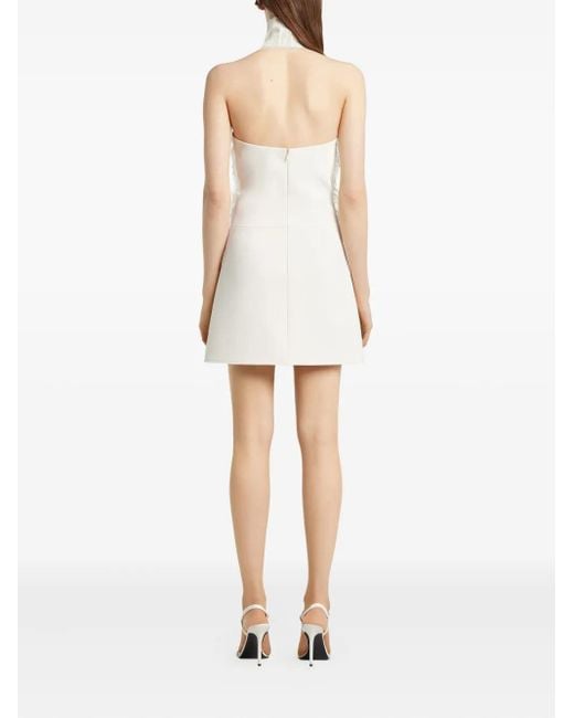 Robe Courte Frangée À Dos Nu Courreges en coloris White