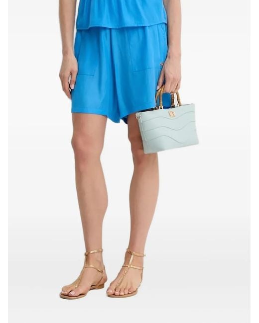 Liu Jo Blue Pleated Elasticated Shorts