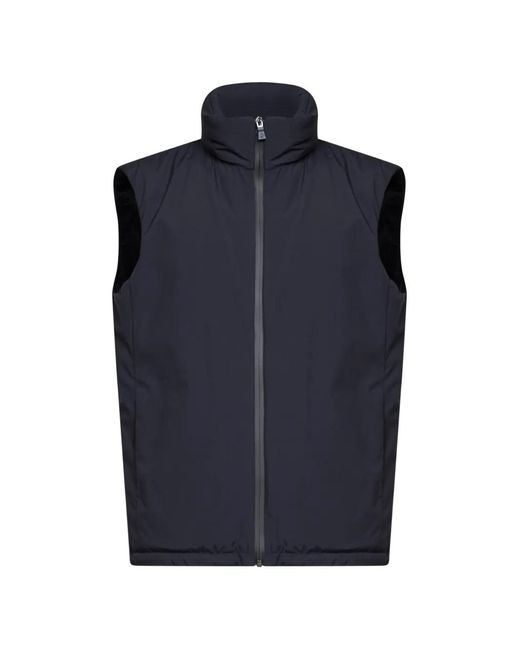Herno Blue Padded Stand-Collar Gilet for men