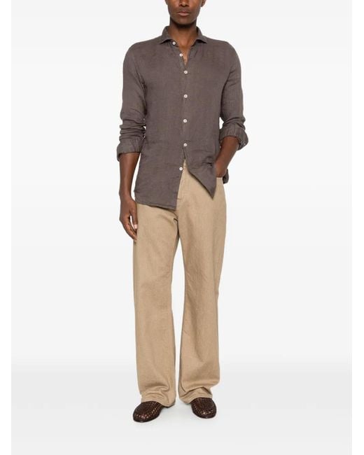Altea Brown Button Shirt for men