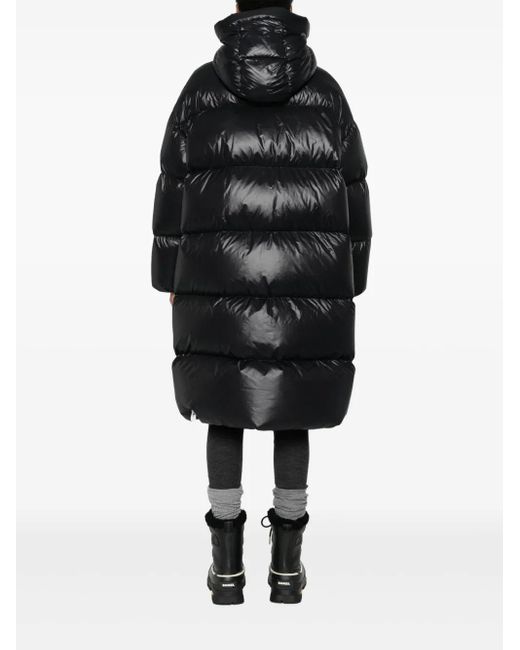 Jil Sander Black Hooded Puffer Coat