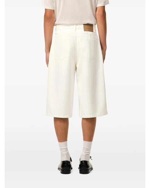 AMI White Loose Bermuda Shorts for men