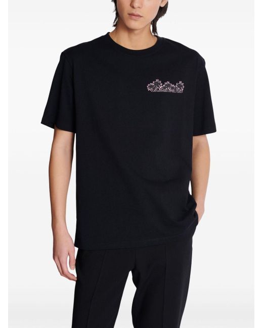Balmain T-Shirt mit Club-Print in Black für Herren