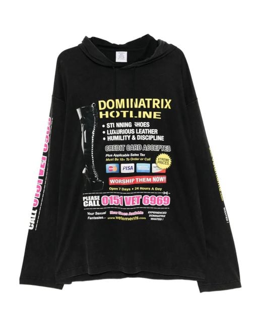 Vetements グラフィック パーカー Black