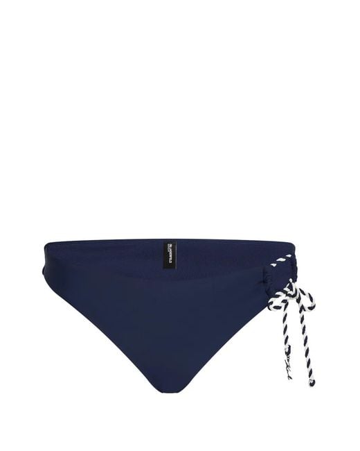 Karl Lagerfeld Blue Bikini Panties With Two-Color Cord