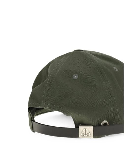 Moose Knuckles Green Logo-Plaque Cap for men