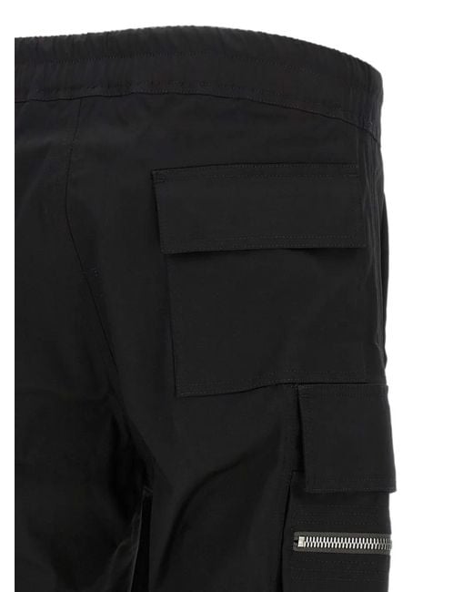 Rick Owens Black Tower Mastodon Cargo Drawstring Pants for men