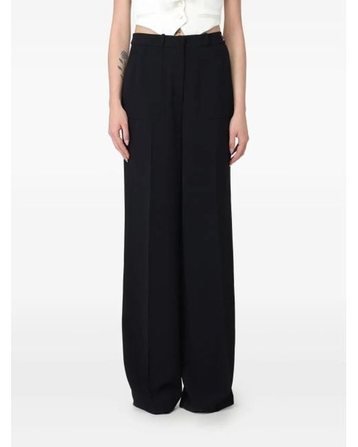 Elisabetta Franchi Black Slash-Pocket Pants