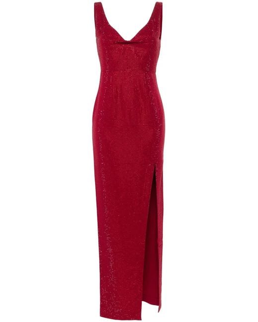 Roland Mouret Red Diamante Gown