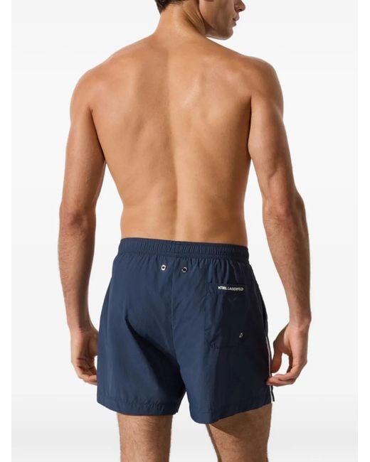 Karl Lagerfeld Blue Ikon Ripstop Short Boardshorts for men