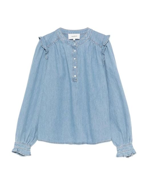Ba&sh Blue Lio Denim Shirt