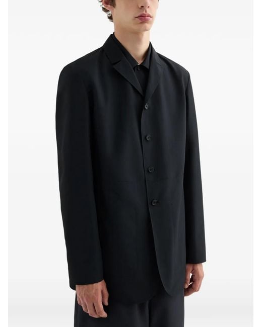 Jil Sander Blue Recycled Polyester Deconstructed Jacket for men