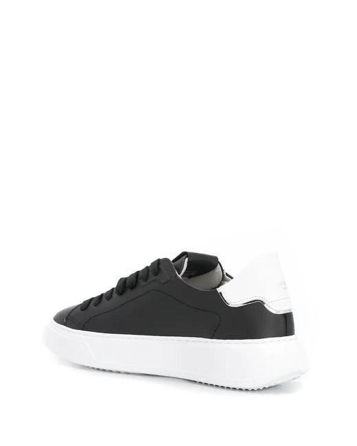 Philippe Model Black Side Logo Patch Sneakers