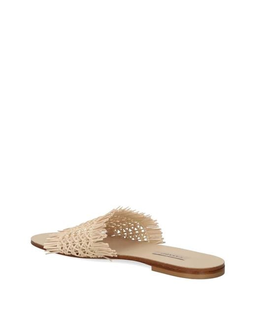 Casadei White Sandales À Franges