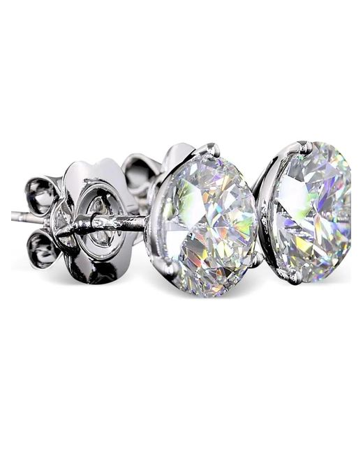 Jewels Aficionado White 14K Stud Diamond Earrings