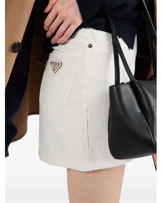Prada Mini-Spijkerrok in het White