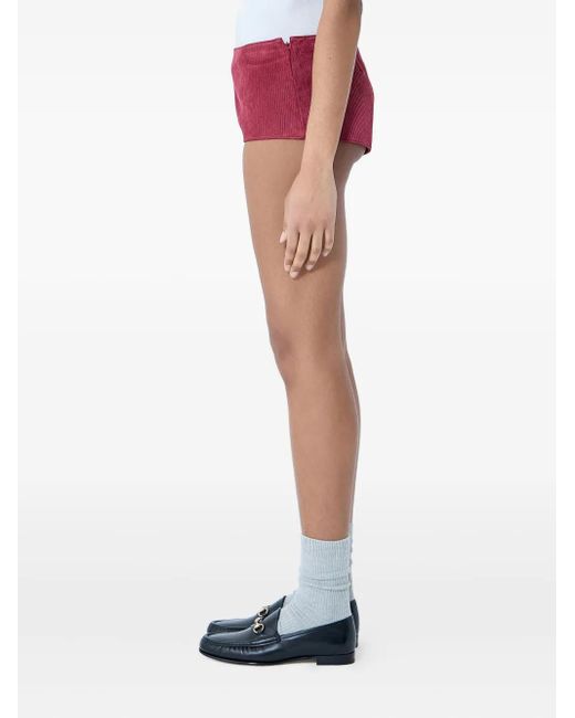 Gucci White Suede Mini Shorts