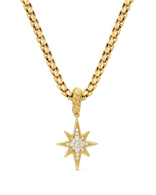David Yurman Metallic 18Kt North Star Amulet Diamond Pendant (15Mm)