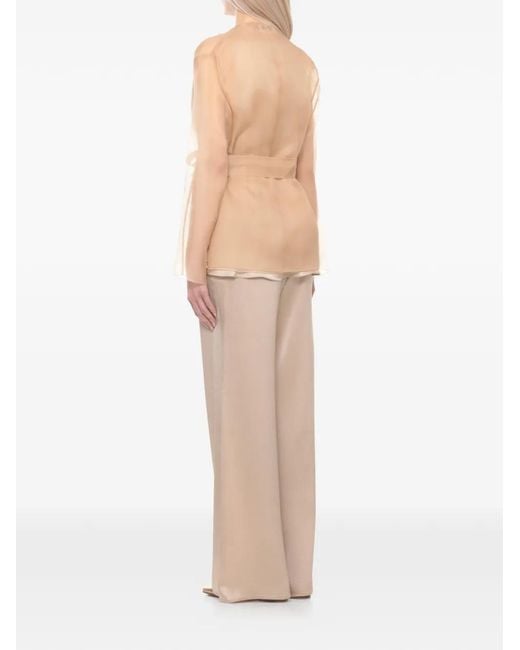 Antonelli Natural Elia Belted Sheer-Finish Jacket